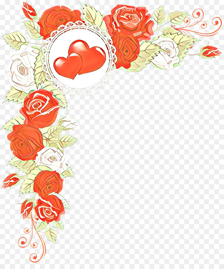 Coeur Avec Des Fleurs，Roses PNG