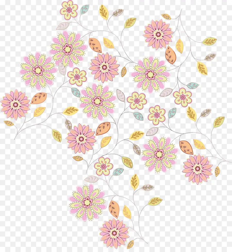 Motif Floral Rose，Fleurs PNG