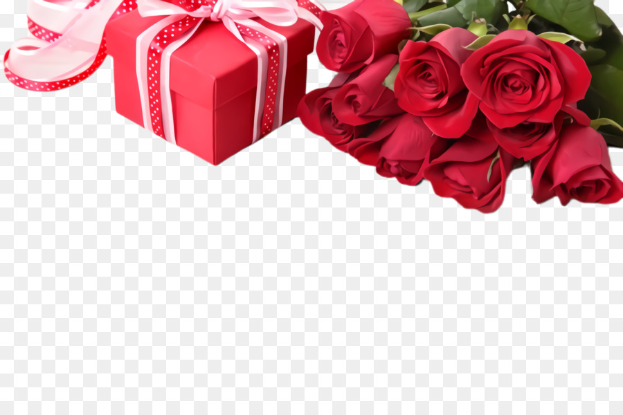 Coffret Cadeau Avec Des Roses，Fleurs PNG