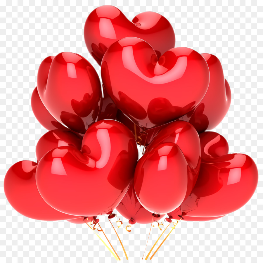 Ballons Coeur，Rouge PNG