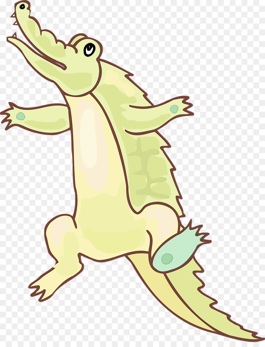 Crocodile Vert，Dessin Animé PNG