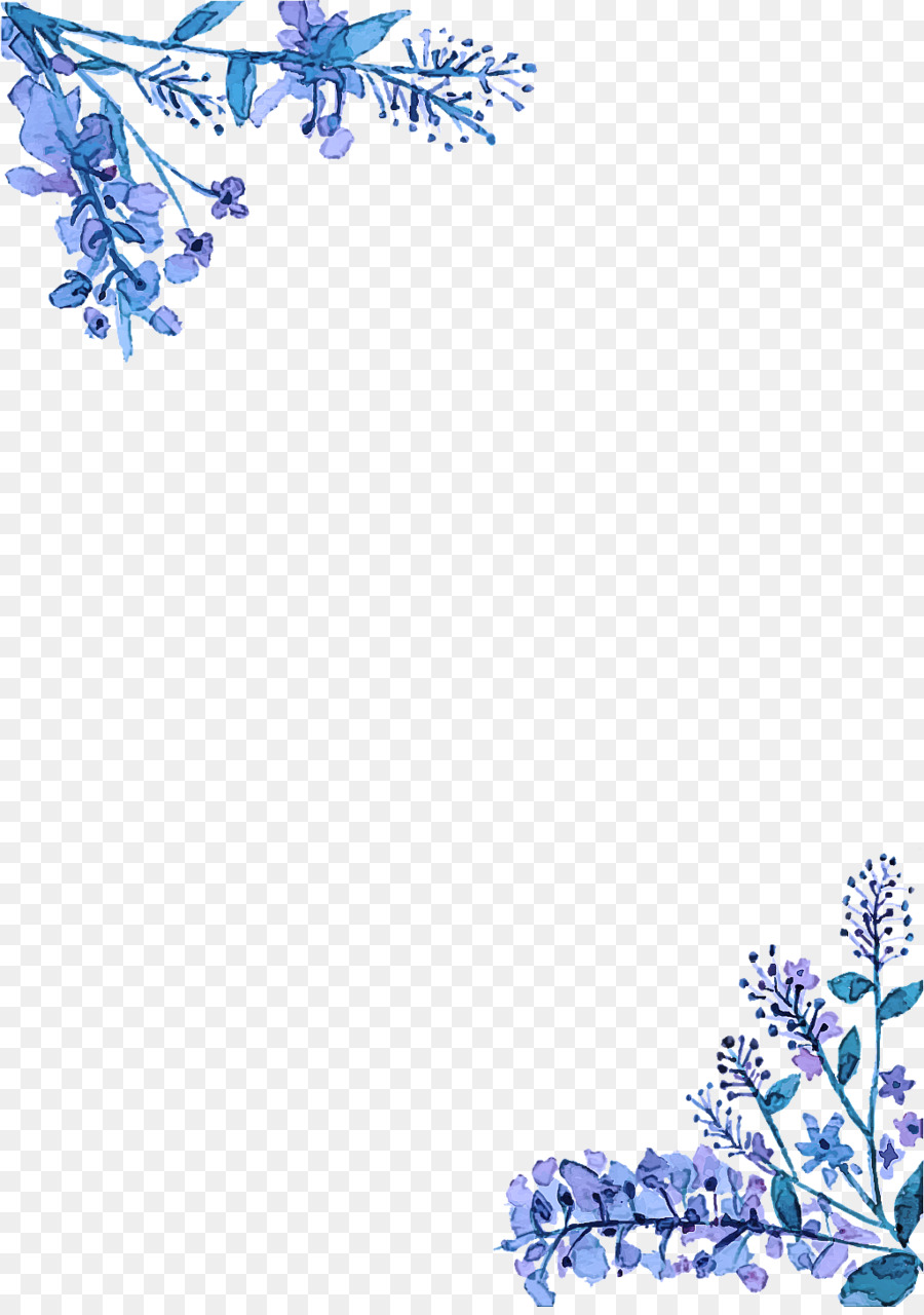 Bordure Florale，Fleurs Violettes PNG