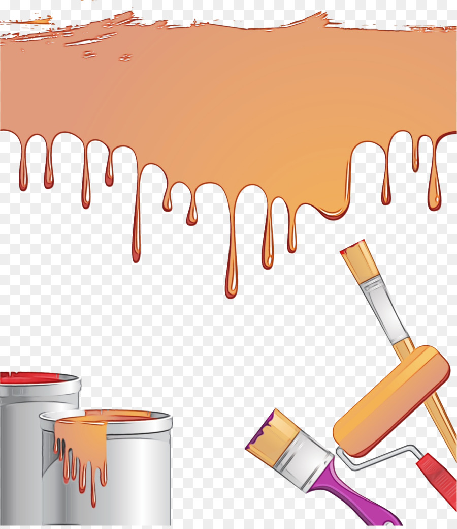 Peinture Orange，Brosse PNG