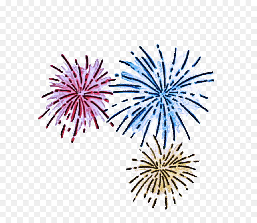 Feux D'artifice，Rouge PNG