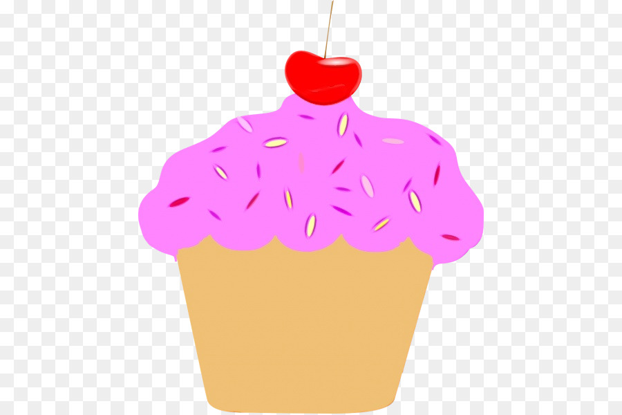 Petit Gâteau Rose，Cerise PNG