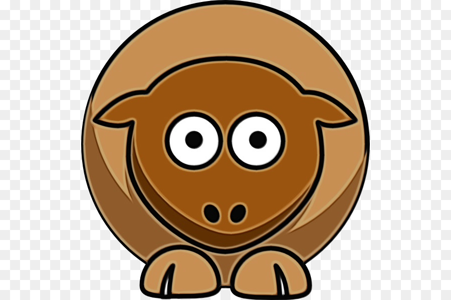 Caricature De Mouton Orange，Mouton PNG