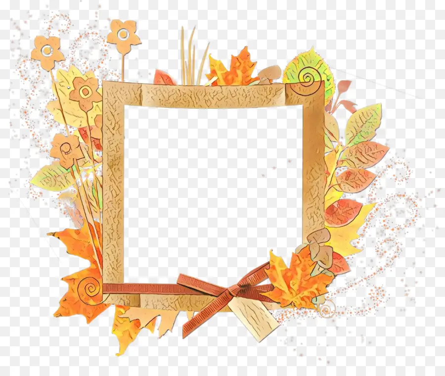 Cadre D'automne，Feuilles PNG