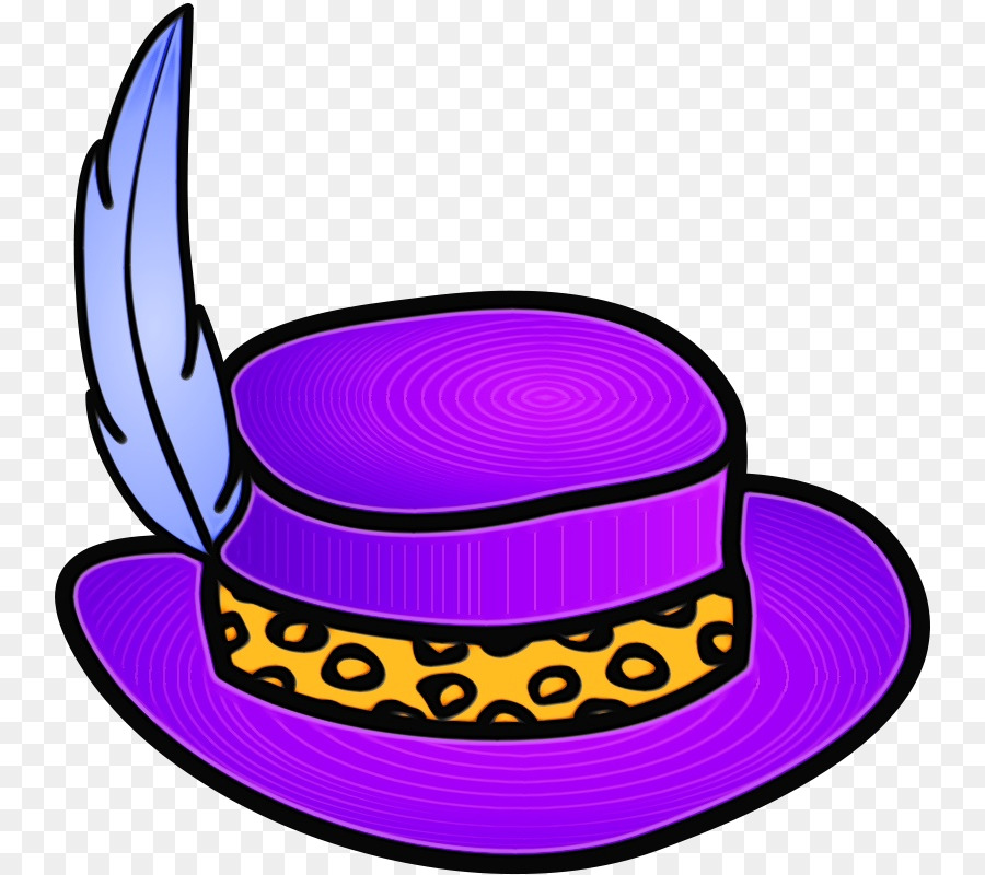 Chapeau Violet，Plume PNG