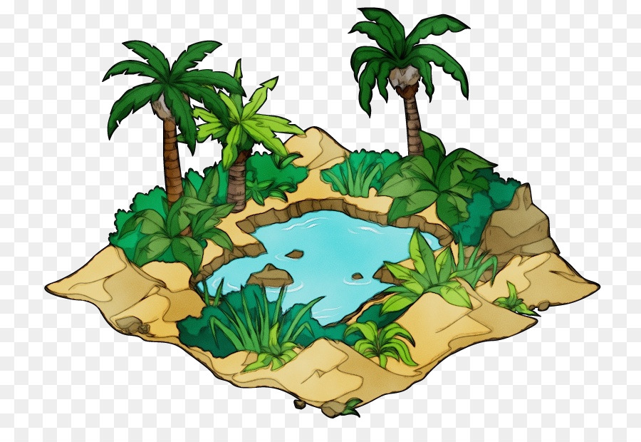 Oasis，Palmiers PNG