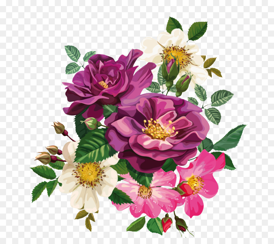 Bouquet Fleuri，Roses PNG