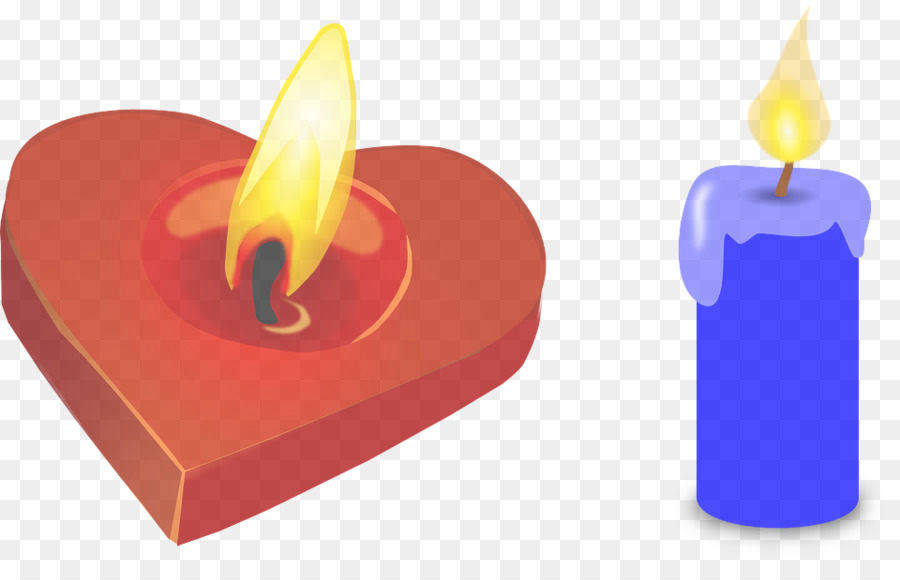 Bougies Coeur，Flamme PNG