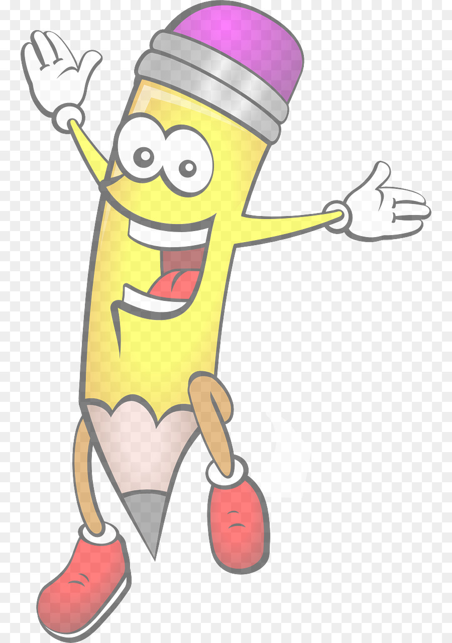 Crayon De Dessin Animé，Souriant PNG