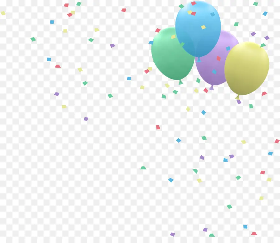 Ballons Colorés，Faire La Fête PNG