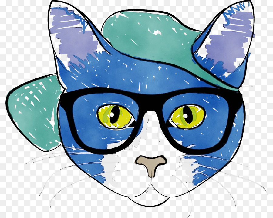 Lunettes，Chat PNG