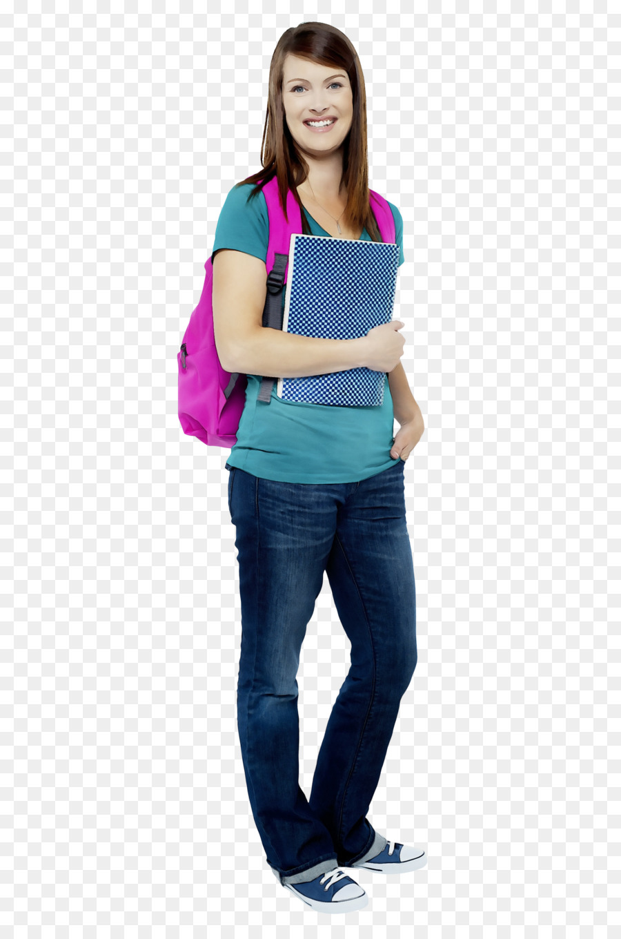 Femme Avec Sac à Dos，Carnet De Notes PNG