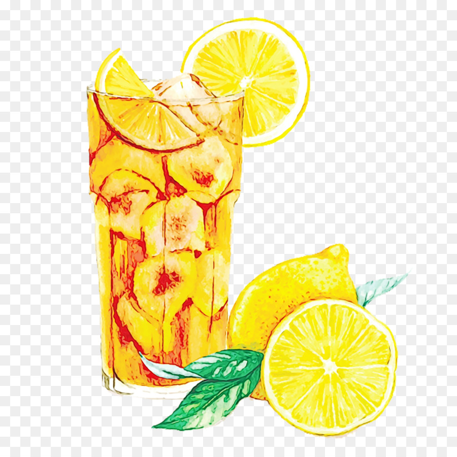 Thé Glacé Au Citron，Citron PNG