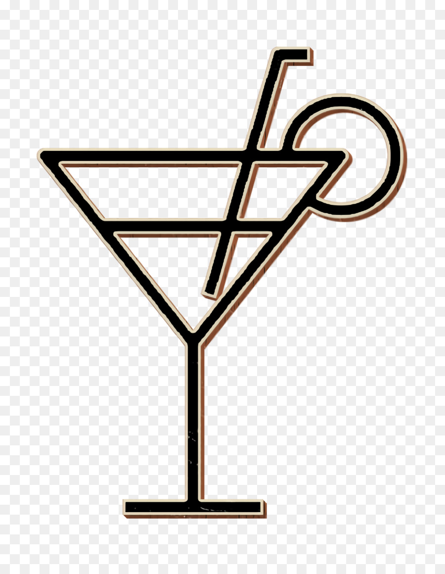 Verre à Cocktail，Paille PNG