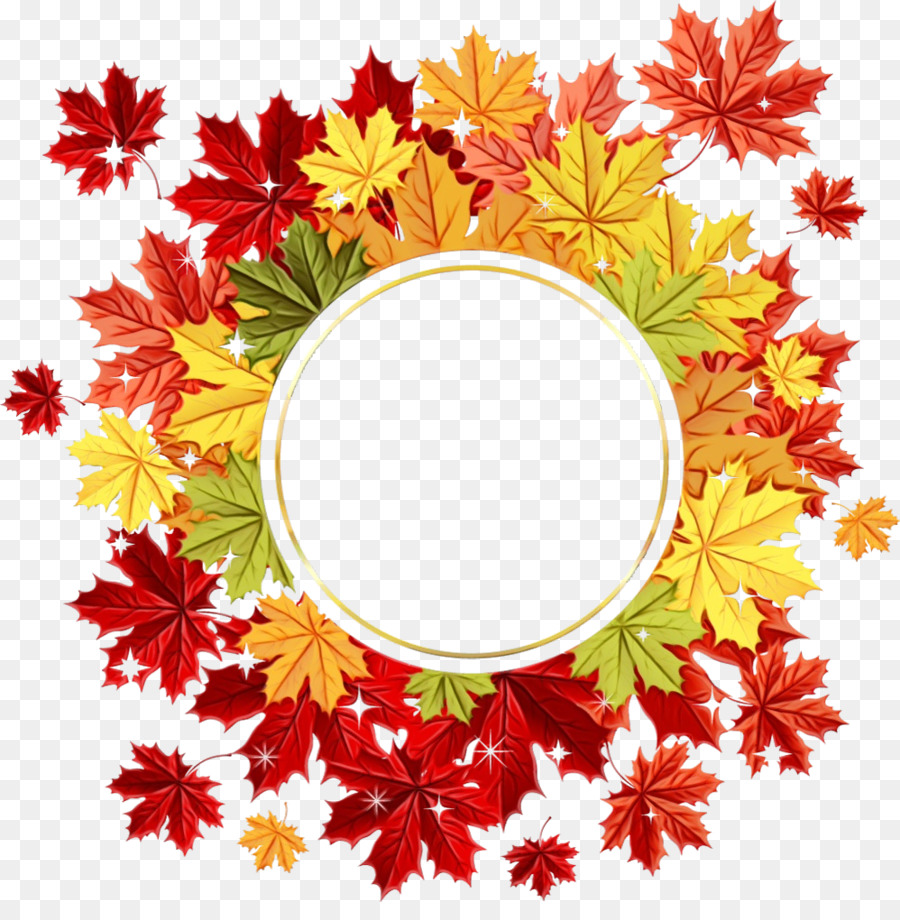 Cadre De Feuilles D'automne，Automne PNG