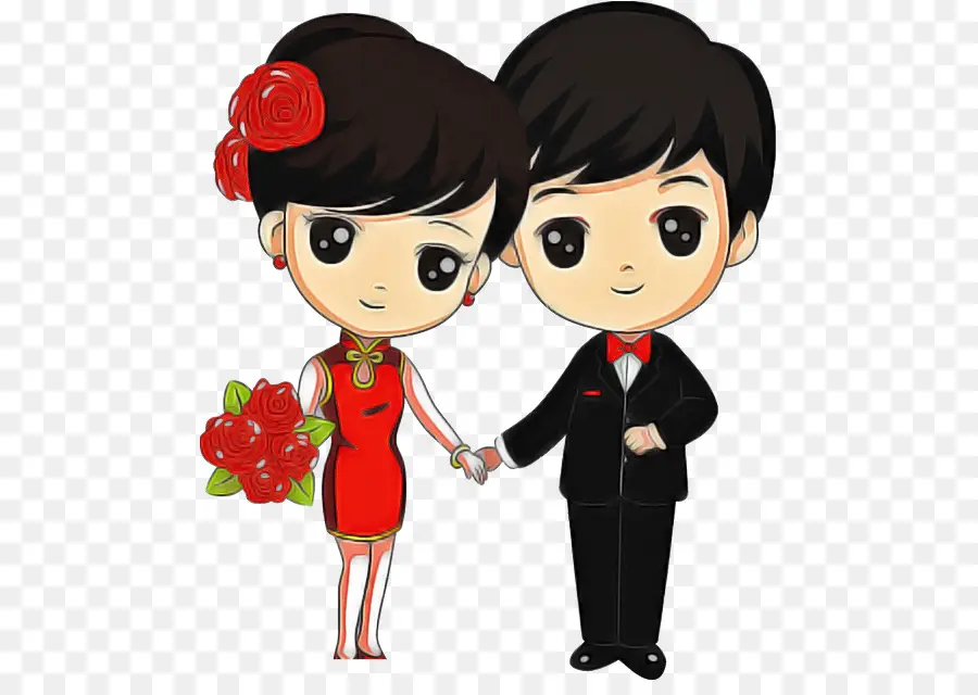 Couples De Dessins Animés，Mariage PNG