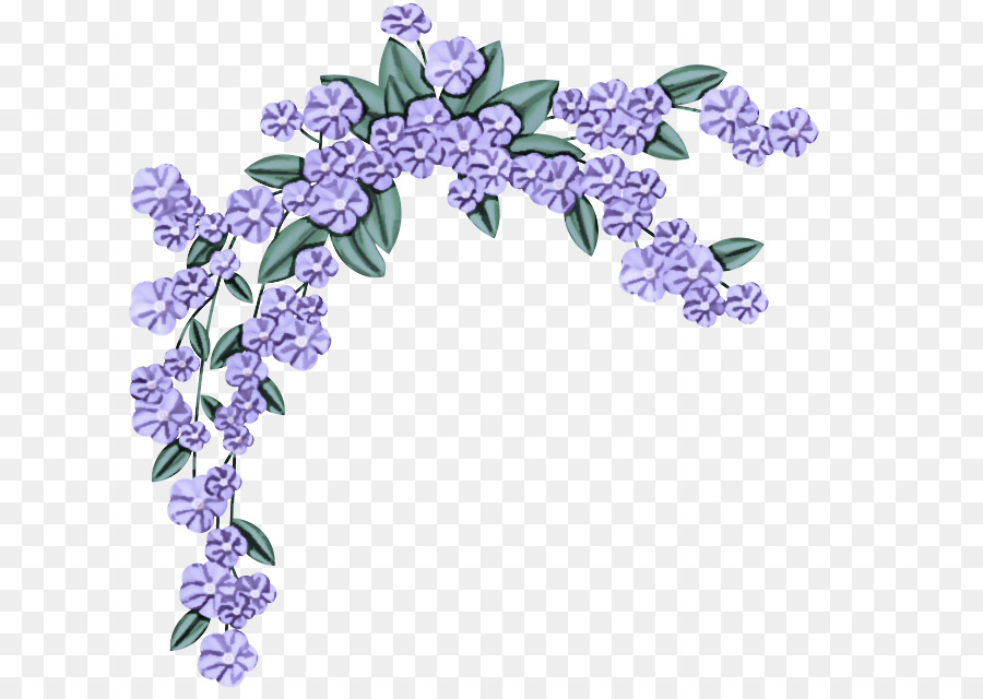 Fleurs Violettes，Vigne PNG