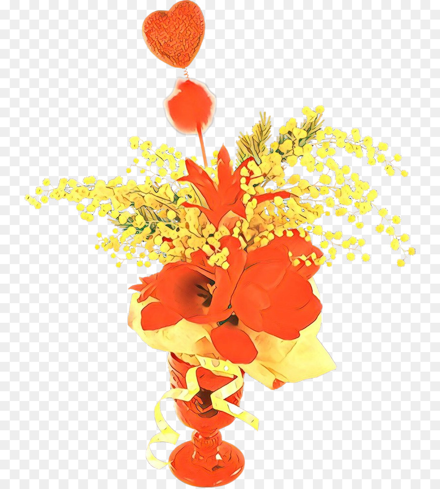 Les Fleurs Coupées，Orange PNG