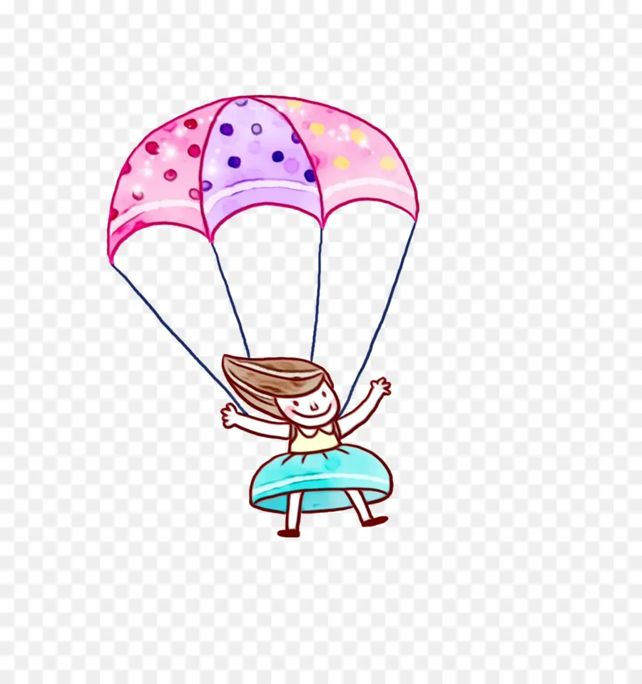 Fille Parachutiste，Parachute PNG