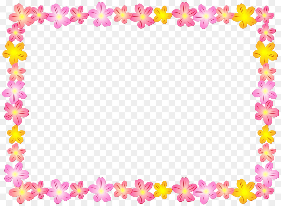 Bordure De Fleurs Roses，Cadre PNG