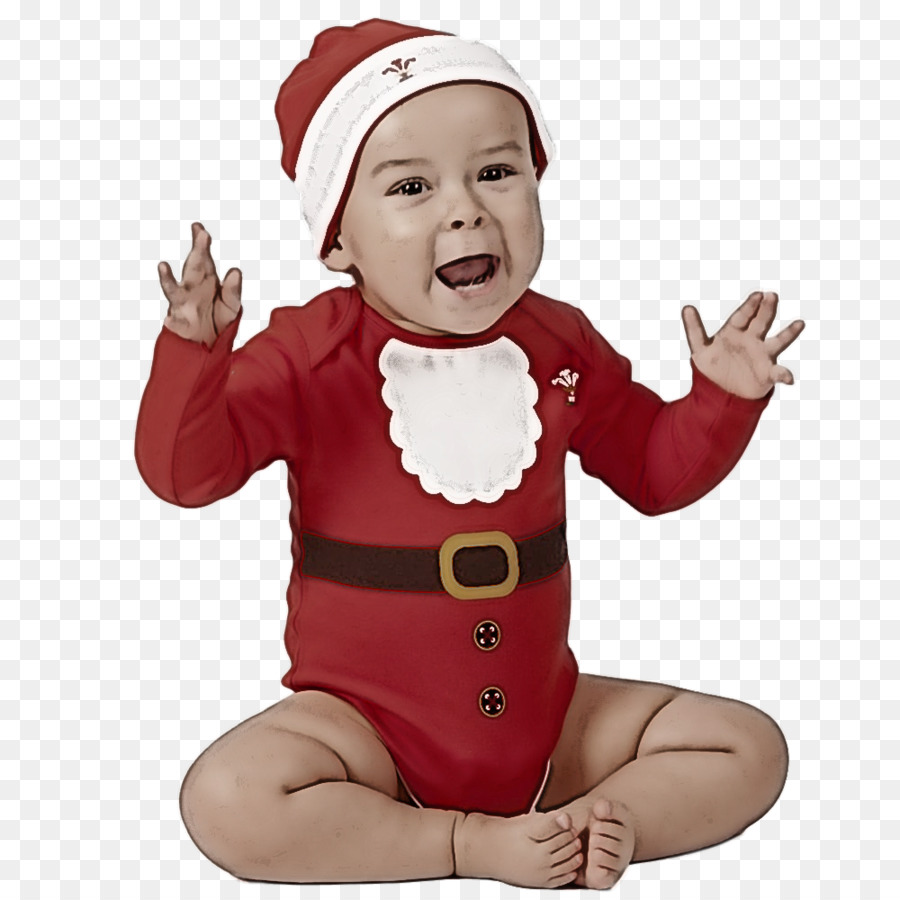 Bébé En Tenue De Père Noël，Nourrisson PNG