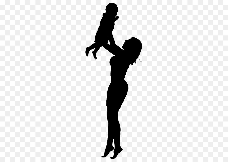 Silhouette De Mère Et D'enfant，Mère PNG