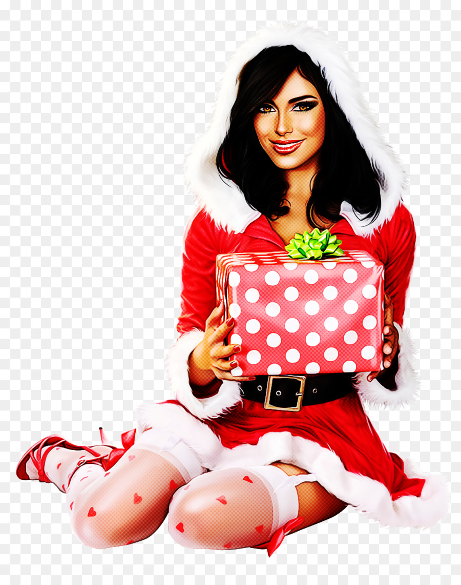 Fille De Noël，Père Noël PNG