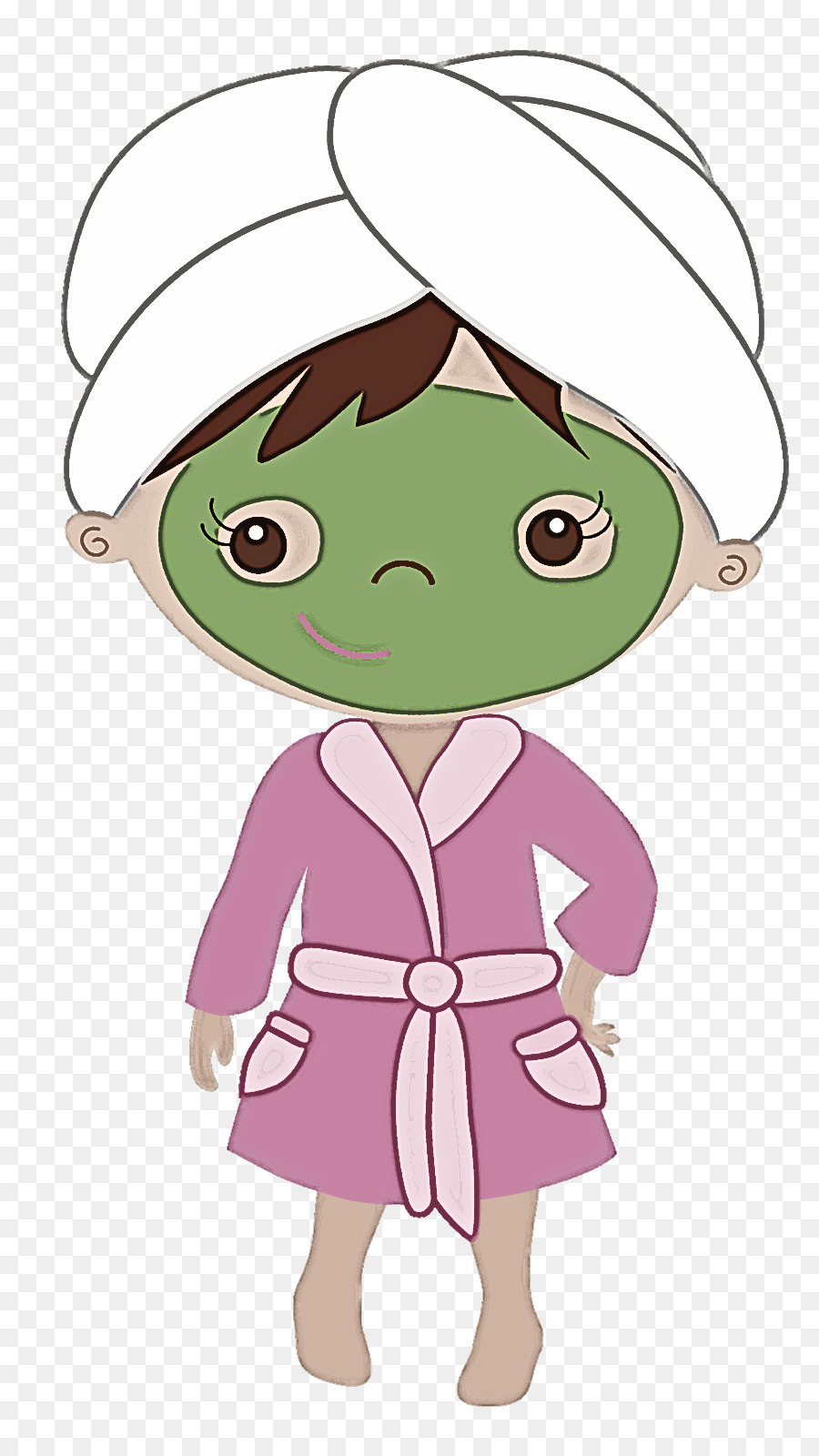 Jolie Fille Avec Masque，Spa PNG