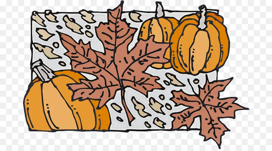 Feuilles D'automne Et Citrouilles，Feuilles PNG