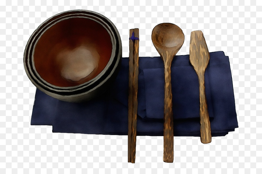 Cuillère En Bois，Ensemble De Vaisselle PNG