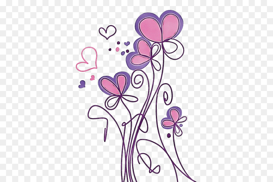 Arbre Coeur Violet，Cœurs PNG