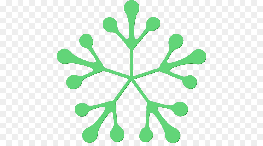 Flocon De Neige Vert，Hiver PNG