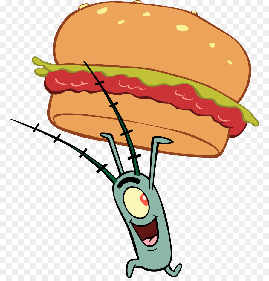 Personnage De Dessin Animé Avec Burger，Personnage PNG