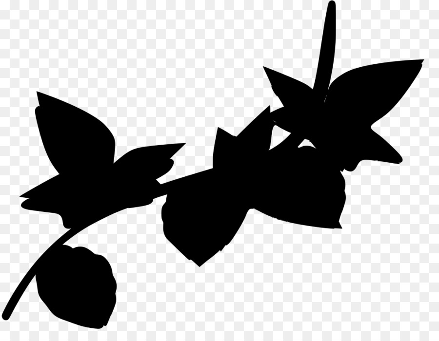 Silhouette Noire Des Feuilles，Usine PNG