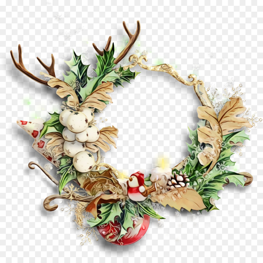 Couronne，Décoration De Noël PNG