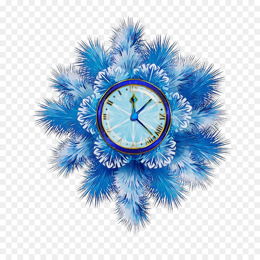 Horloge Avec Des Flocons De Neige，Temps PNG