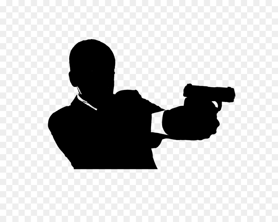 Silhouette，Pistolet PNG