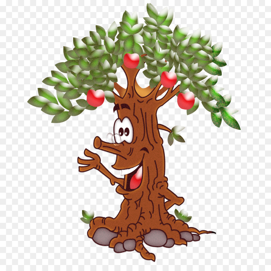 Arbre De Dessin Animé，Pommes PNG