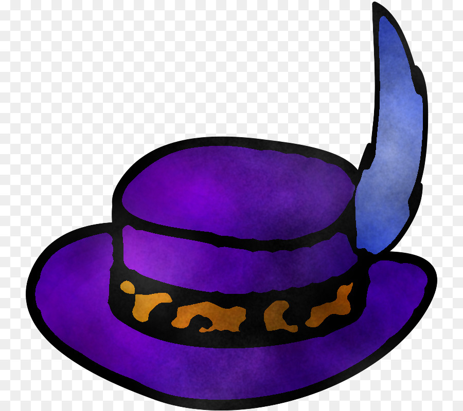 Chapeau Violet，Plume PNG