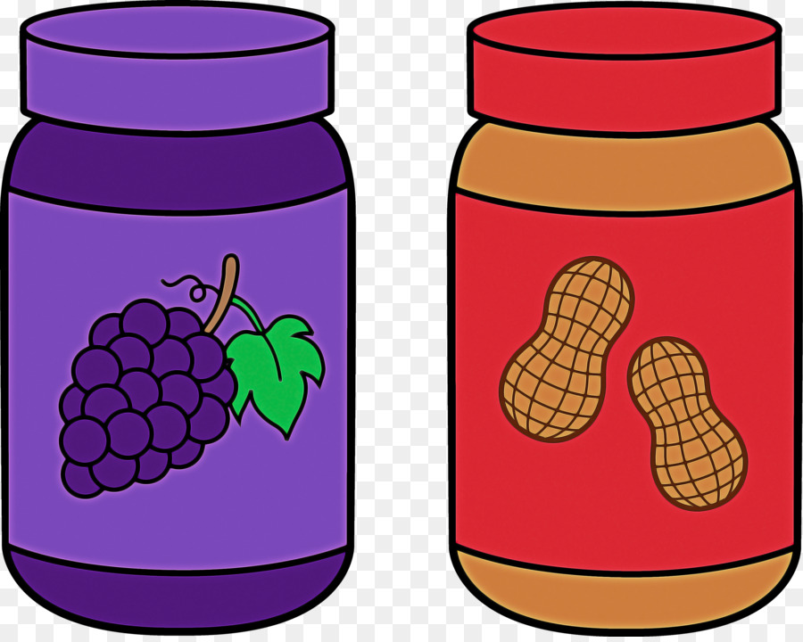 Beurre De Cacahuète Et Gelée，Pots PNG