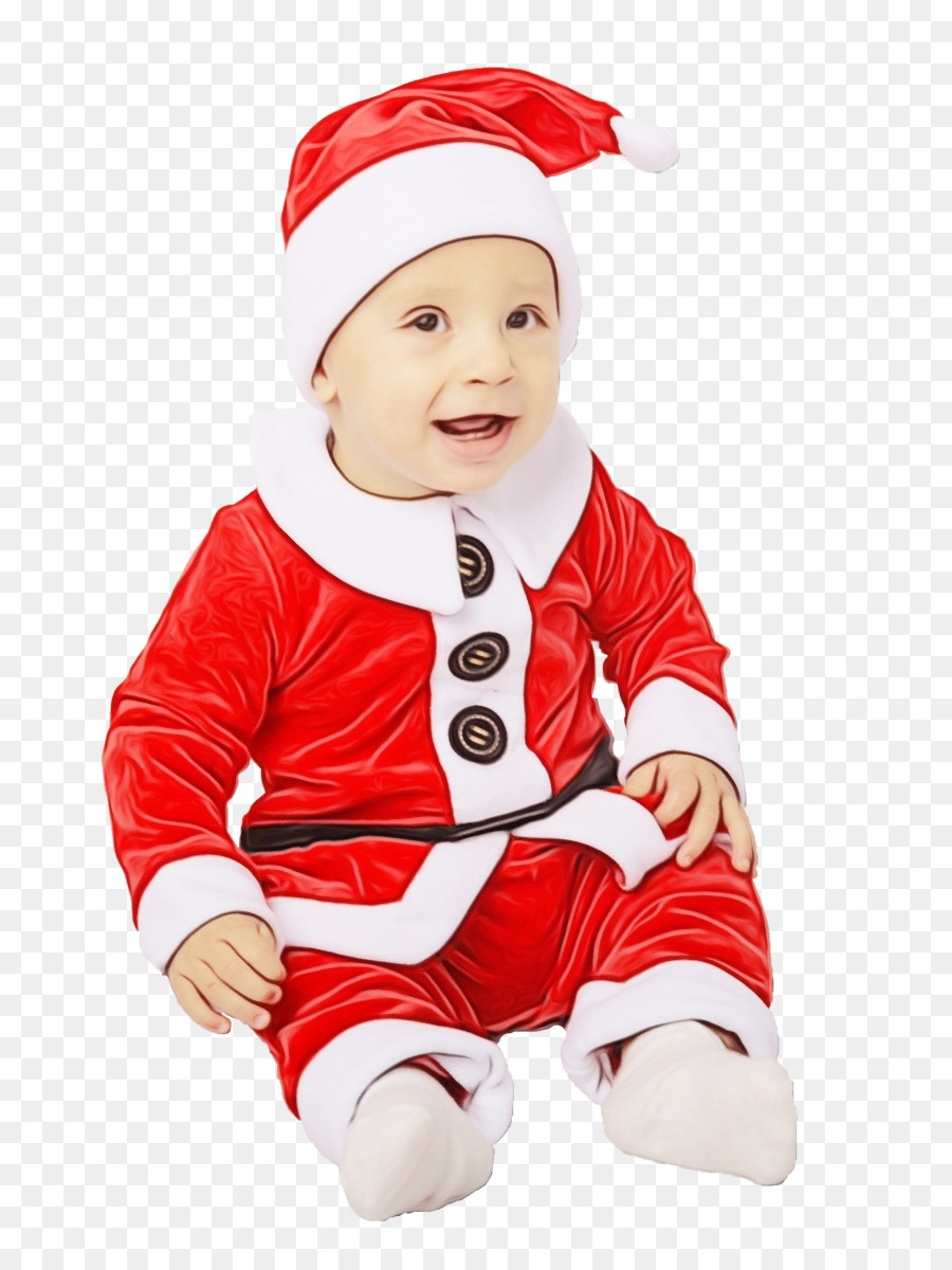 Bébé En Tenue De Père Noël，Nourrisson PNG