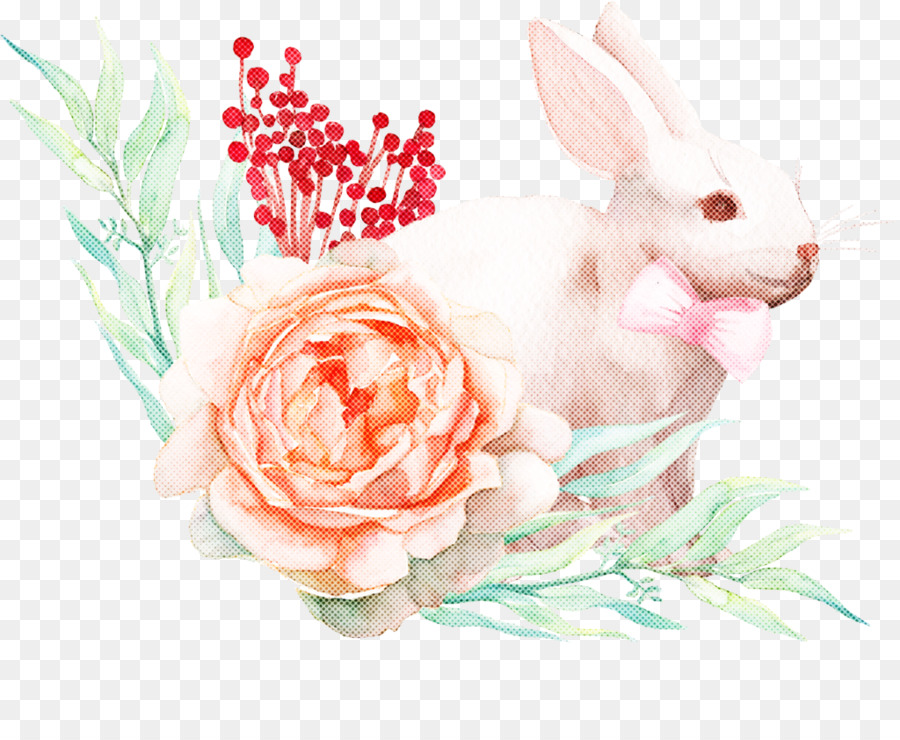 Lapin Blanc，Fleurs PNG