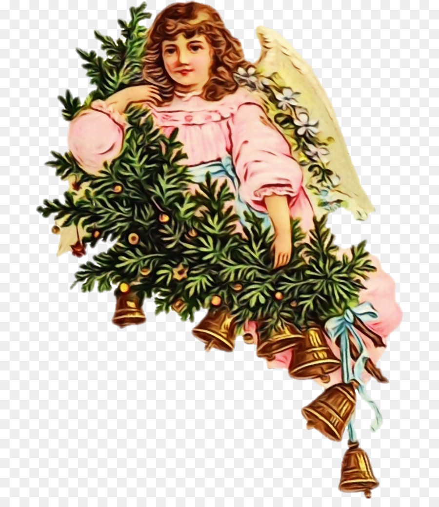 Ange Avec Des Cloches，Noël PNG