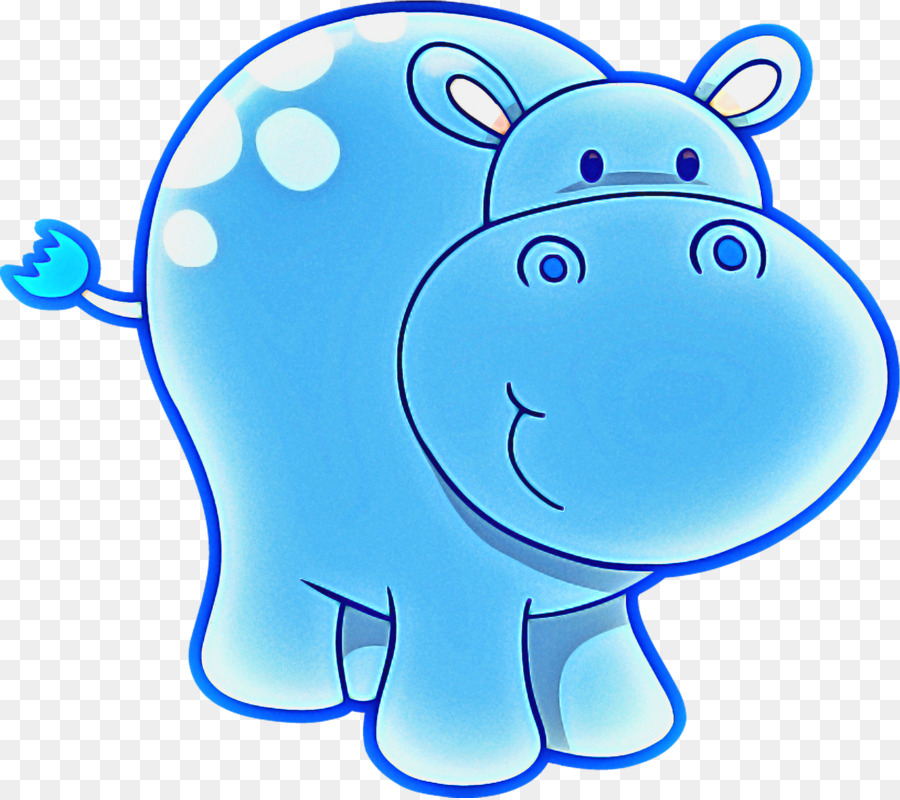 Hippopotame Bleu，Animal PNG