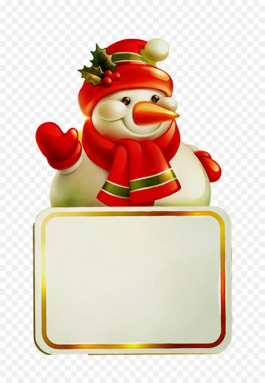 Bonhomme De Neige Avec Signe Vierge，Hiver PNG