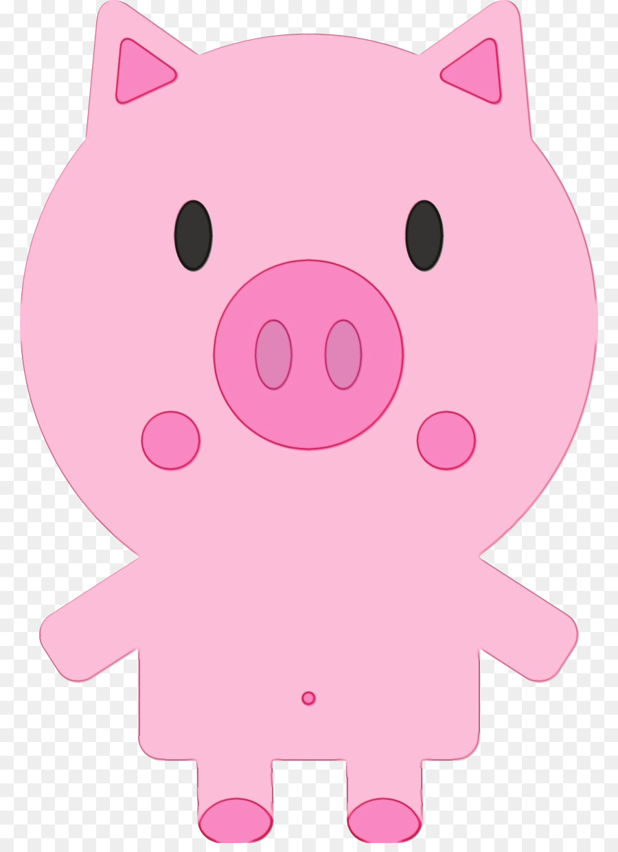 Cochon Rose，Dessin Animé PNG