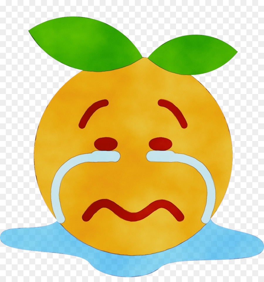 Emoji Qui Pleure，Orange PNG